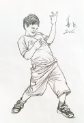 姜飞老师高考美术人物速写舞蹈男孩范画赏析